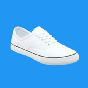 A New Day Layla Lace-Up Canvas Sneakers White 9